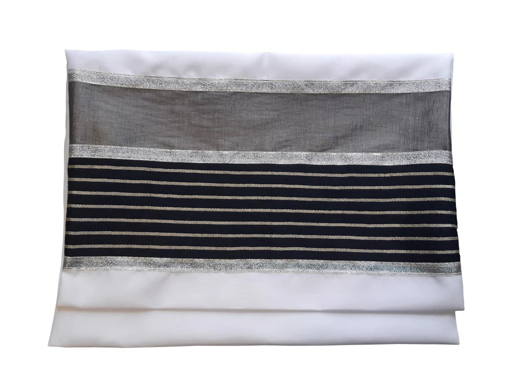 Modern Gray & Silver Tallit Bag