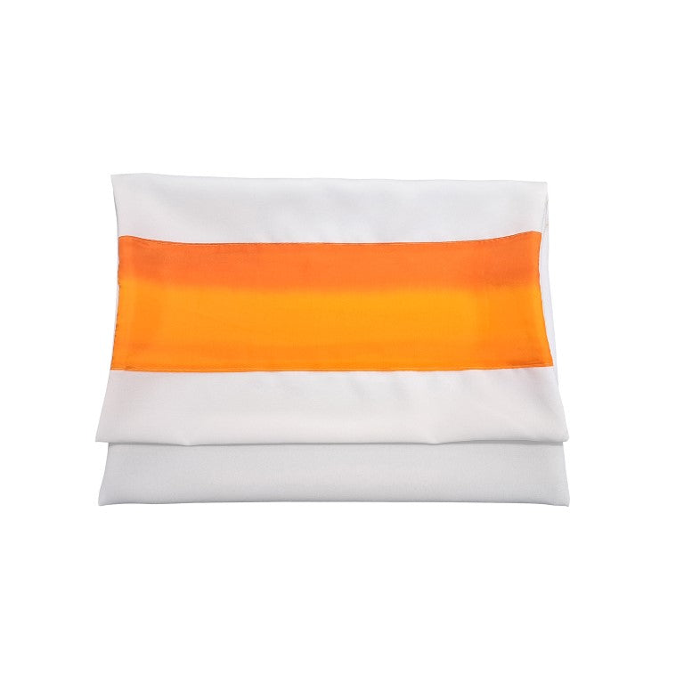 Orange Silk Stripes Tallit for Women, Girls Tallit, Bat Mitzvah Tallis bag