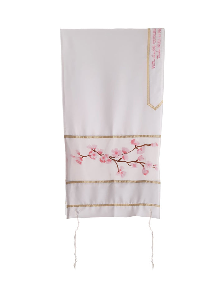 Cherry Blossom Bat Mitzvah Tallit from Israel – Galilee Silks