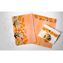 Load image into Gallery viewer, Peach Silk Tallit for Woman, Bat Mitzvah Tallit set, girls tallit, womens tallit by Galilee Silks