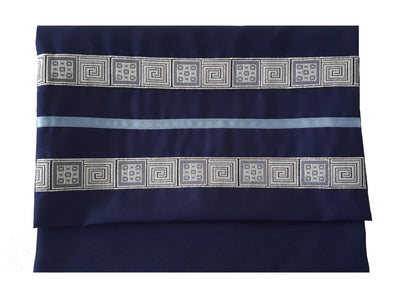 Navy Blue Tallit, Bar Mitzvah Tallit bag, Hebrew Prayer Shawl,