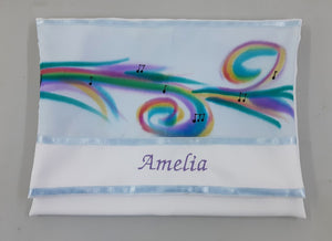 Musical Bat Mitvah Tallit, girls tallit, womens tallit bag with name Amelia