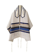 Load image into Gallery viewer, Sea and Sand Tallit for Sale, Bar Mitzvah Talllit, Hebrew Prayer Shawl from Israel, Tallit Prayer Shawl