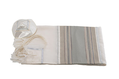 Talit Stone stripes Wool Tallit, Bar Mitzvah Tallit for boy, Wedding Tallit Prayer Shawl