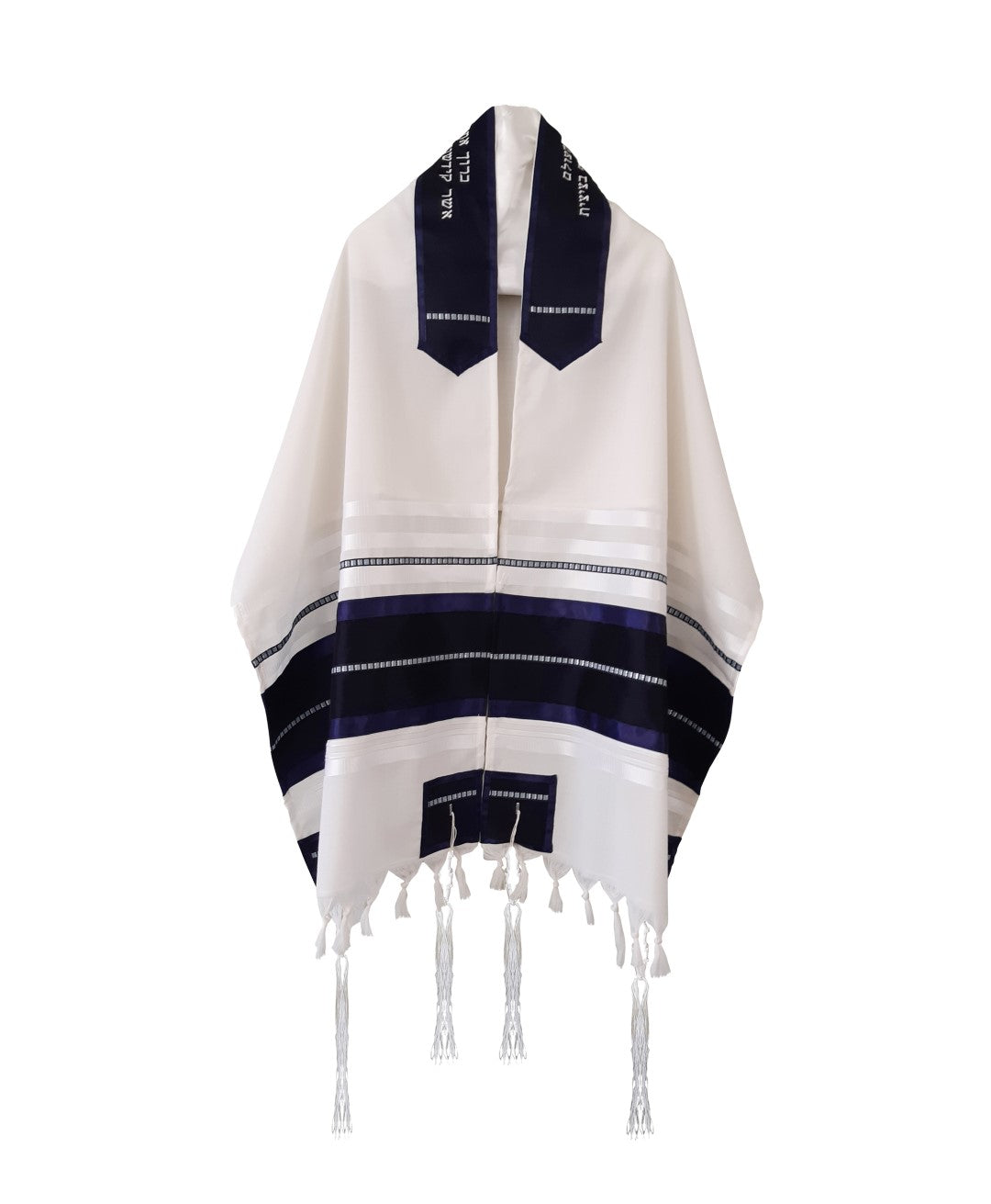 White and Blue Tallit, Bar Mitzvah Tallit Set, Tallit Prayer Shawl, Custom Tallit, Modern Tallit, Contemporary Tallit, tallit