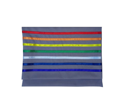 Handmade Rainbow Tallit, Joseph's Coat of Many Colors Tallis, Gray Tallis bag, Bar Mitzvah Tallit