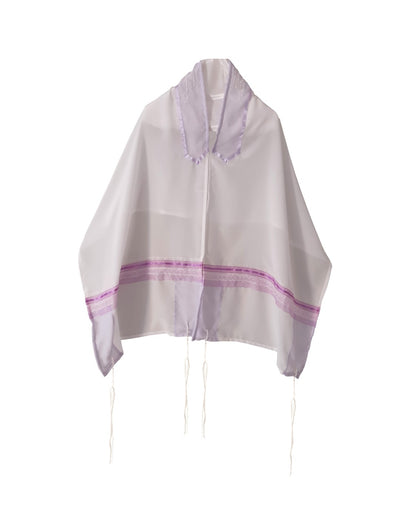 Beautiful Lavender Silk Tallit for Women, Tallit for Girl, Bat Mitzvah Tallit Set, Girls Tallit main