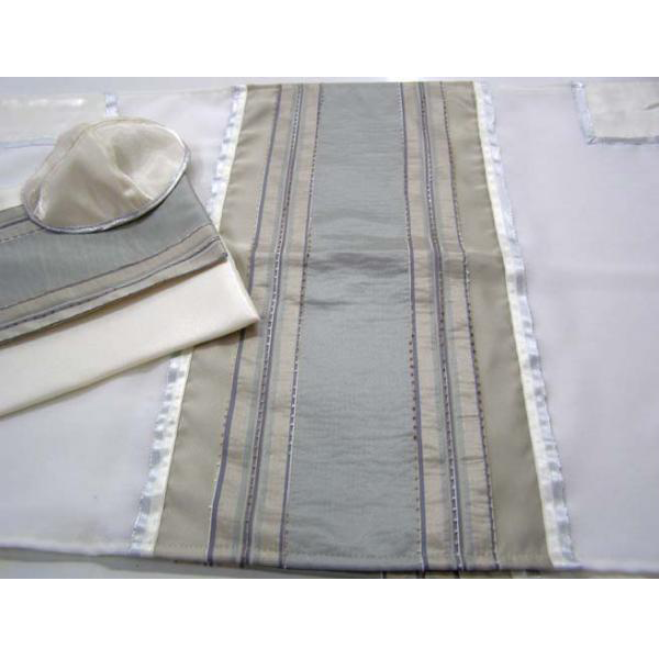 Tallit Stone stripes, Wool Tallit, Bar Mitzvah Tallit Set, Wedding Tallit Prayer Shawl Modern Tallit