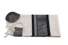 Load image into Gallery viewer, Modern Gray Tallit for Men flat