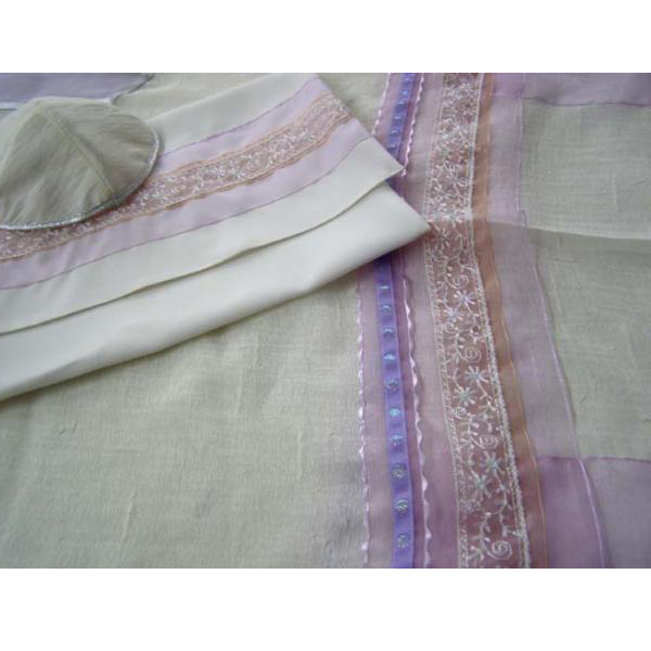 Galilee Silks Lavender Silk Tallit for Women