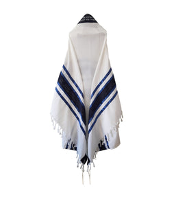 Exclusive Magen David wool Tallit - Full size Tzitzit Jewish prayer shawl, Bar Mitzvah Tallit from Israel, Wedding Tallit, Hebrew Prayer Shawl back