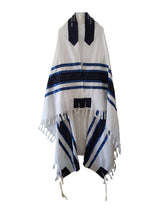 Load image into Gallery viewer, Exclusive Magen David wool Tallit - Full size Tzitzit Jewish prayer shawl, Bar Mitzvah Tallit from Israel, Wedding Tallit, Hebrew Prayer Shawl