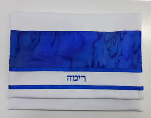Silk tallit Blue bat mitzvah tallit bag by Galilee Silks