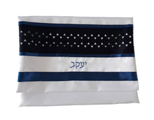Load image into Gallery viewer, Blue Star of David Tallit Bag, Personalized Tallit Bag יעקב