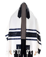Load image into Gallery viewer, Exclusive Magen David wool Tallit - Tzitzit Jewish prayer shawl, Bar Mitzvah Tallit from Israel, Wedding Tallit, Hebrew Prayer Shawl